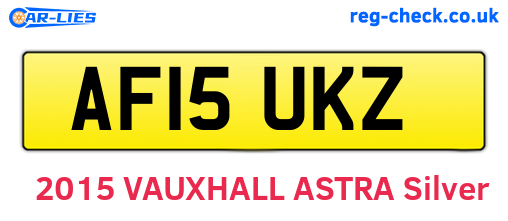 AF15UKZ are the vehicle registration plates.