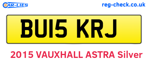 BU15KRJ are the vehicle registration plates.