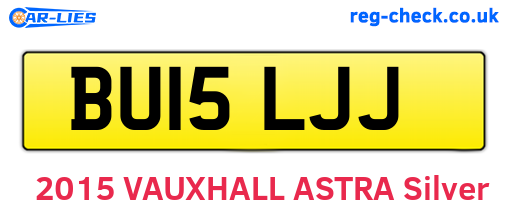 BU15LJJ are the vehicle registration plates.