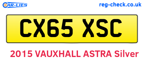 CX65XSC are the vehicle registration plates.