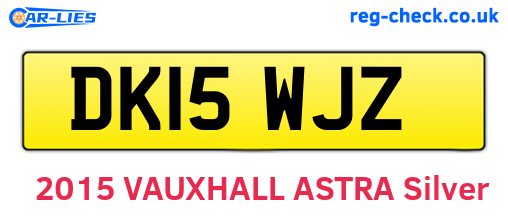 DK15WJZ are the vehicle registration plates.