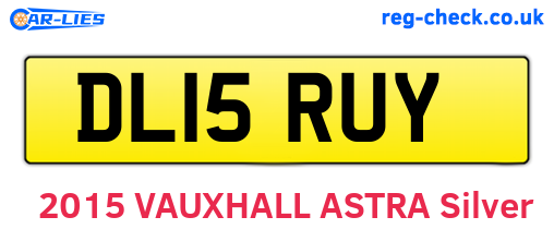 DL15RUY are the vehicle registration plates.