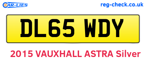 DL65WDY are the vehicle registration plates.