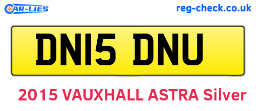DN15DNU are the vehicle registration plates.