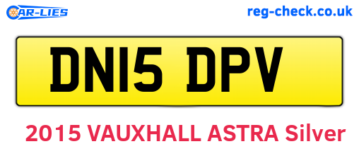 DN15DPV are the vehicle registration plates.