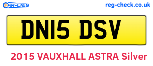 DN15DSV are the vehicle registration plates.