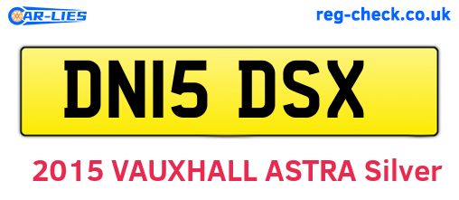 DN15DSX are the vehicle registration plates.
