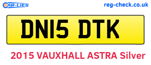 DN15DTK are the vehicle registration plates.