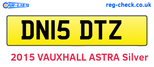 DN15DTZ are the vehicle registration plates.