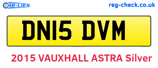 DN15DVM are the vehicle registration plates.