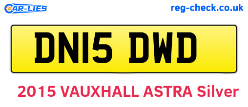 DN15DWD are the vehicle registration plates.