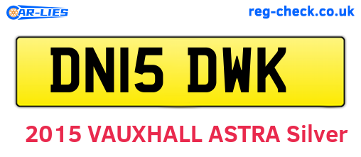 DN15DWK are the vehicle registration plates.