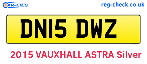 DN15DWZ are the vehicle registration plates.