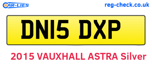 DN15DXP are the vehicle registration plates.