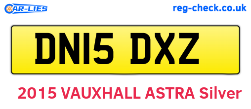 DN15DXZ are the vehicle registration plates.