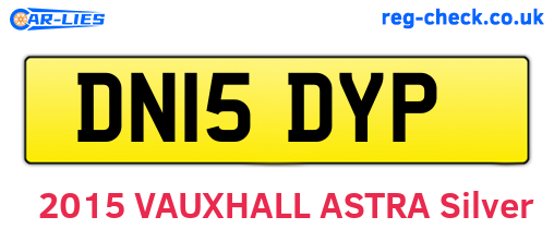 DN15DYP are the vehicle registration plates.
