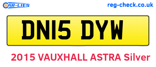DN15DYW are the vehicle registration plates.