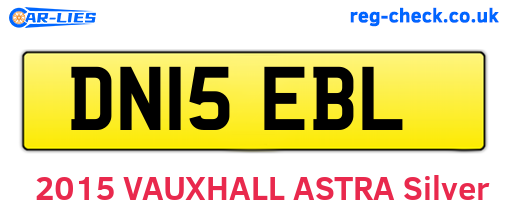 DN15EBL are the vehicle registration plates.
