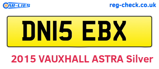 DN15EBX are the vehicle registration plates.