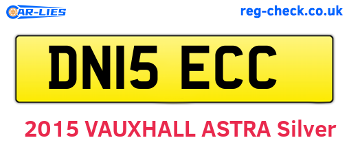 DN15ECC are the vehicle registration plates.