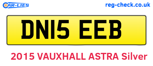 DN15EEB are the vehicle registration plates.