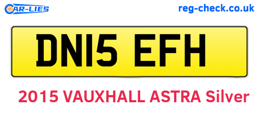 DN15EFH are the vehicle registration plates.