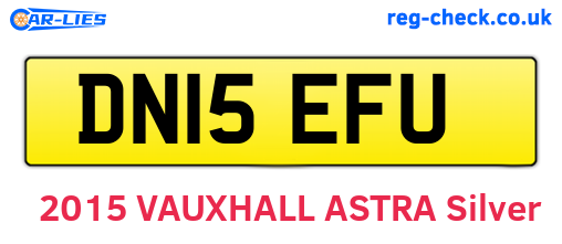 DN15EFU are the vehicle registration plates.