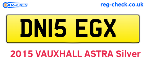 DN15EGX are the vehicle registration plates.