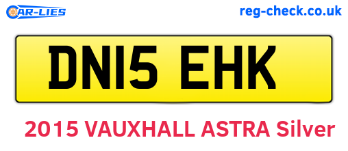 DN15EHK are the vehicle registration plates.