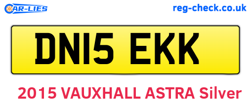 DN15EKK are the vehicle registration plates.