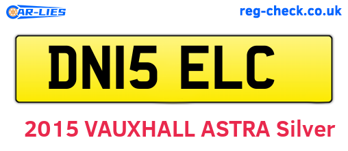 DN15ELC are the vehicle registration plates.