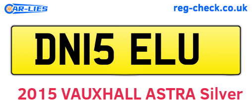 DN15ELU are the vehicle registration plates.