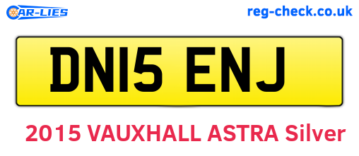 DN15ENJ are the vehicle registration plates.