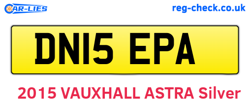 DN15EPA are the vehicle registration plates.