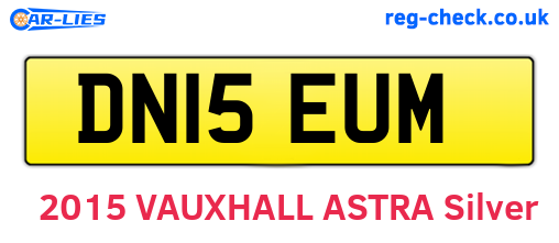 DN15EUM are the vehicle registration plates.