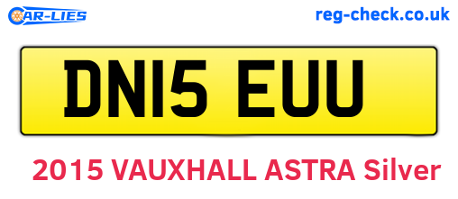 DN15EUU are the vehicle registration plates.