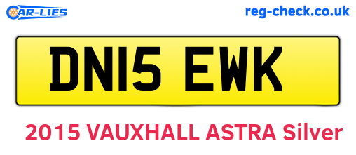 DN15EWK are the vehicle registration plates.