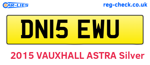 DN15EWU are the vehicle registration plates.