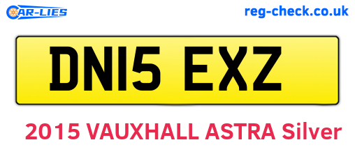 DN15EXZ are the vehicle registration plates.