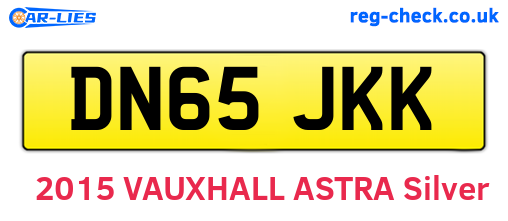 DN65JKK are the vehicle registration plates.