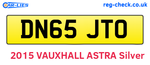 DN65JTO are the vehicle registration plates.
