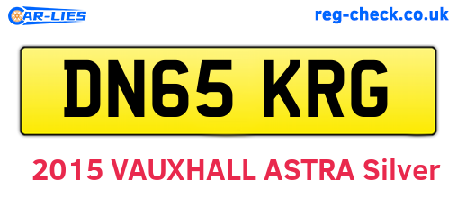 DN65KRG are the vehicle registration plates.
