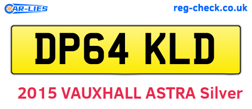 DP64KLD are the vehicle registration plates.
