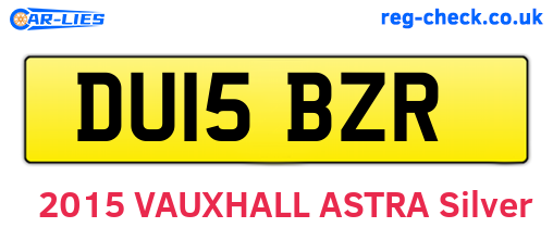 DU15BZR are the vehicle registration plates.