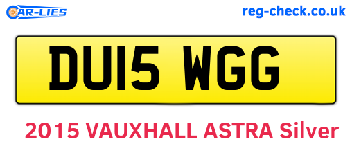 DU15WGG are the vehicle registration plates.