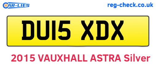 DU15XDX are the vehicle registration plates.