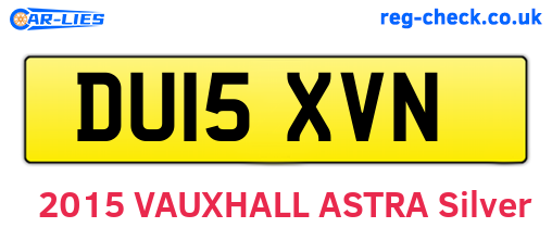 DU15XVN are the vehicle registration plates.