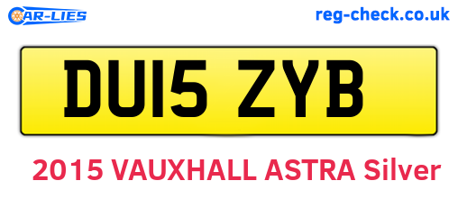 DU15ZYB are the vehicle registration plates.