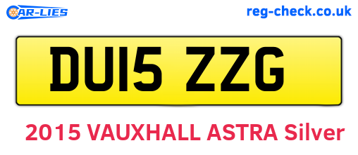 DU15ZZG are the vehicle registration plates.