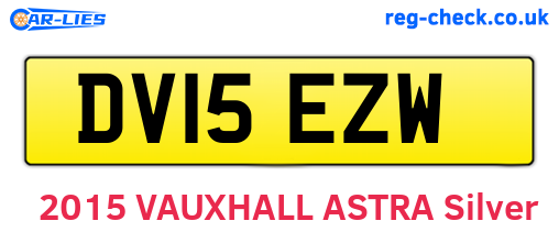 DV15EZW are the vehicle registration plates.